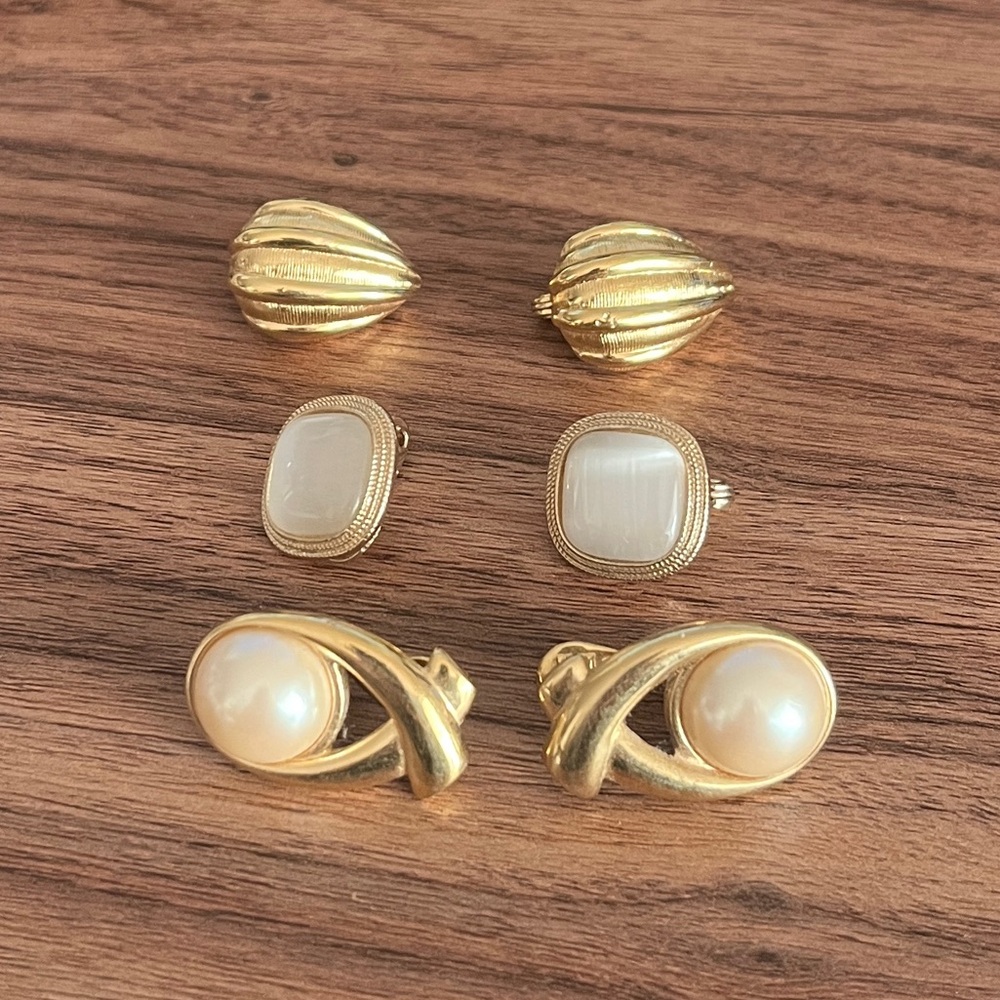Vintage Monet Clip Earrings